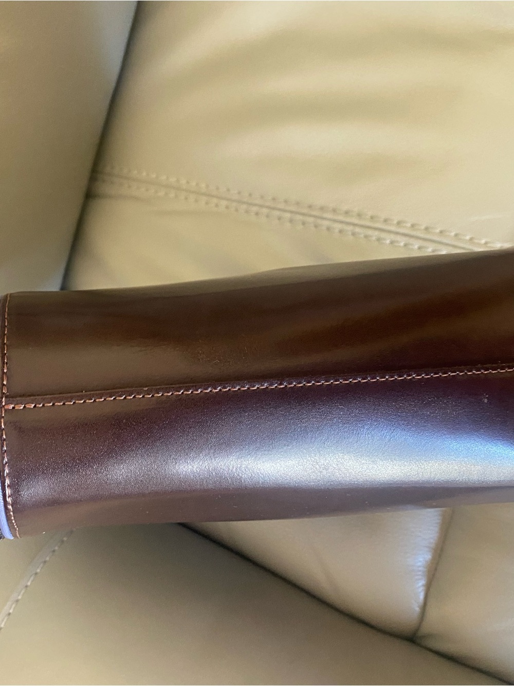 Vintage Longchamp Brown Leather Structured Tote - Picture 4 of 14